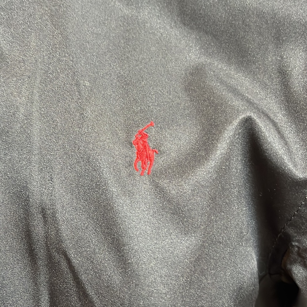 Polo jacket for boys full zipper embroidered logo black boy size S (8/10) - Picture 4 of 7